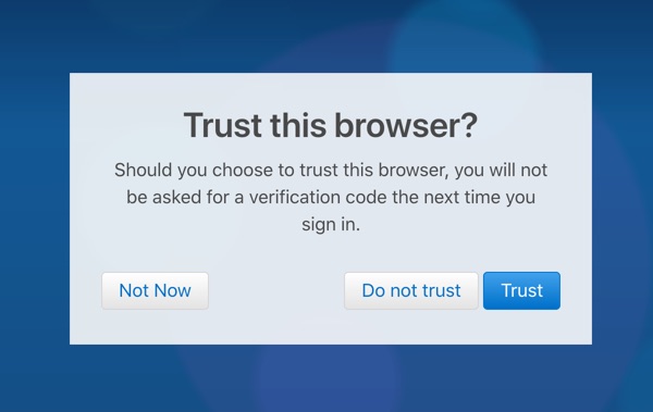访问 iCloud 的信任浏览器