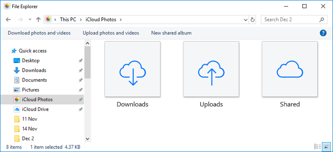 iCloud 照片文件夹