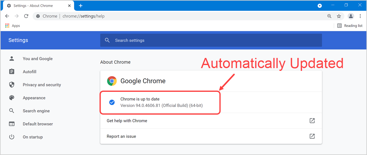 Chrome 自动更新