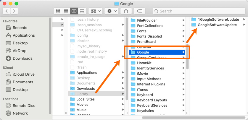 在 Mac 中更改自动更新文件夹