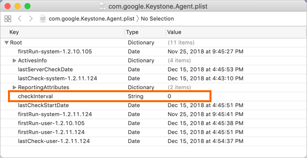 更改更新检查间隔