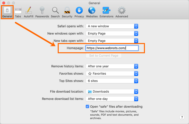 在 Mac Safari 中添加主页