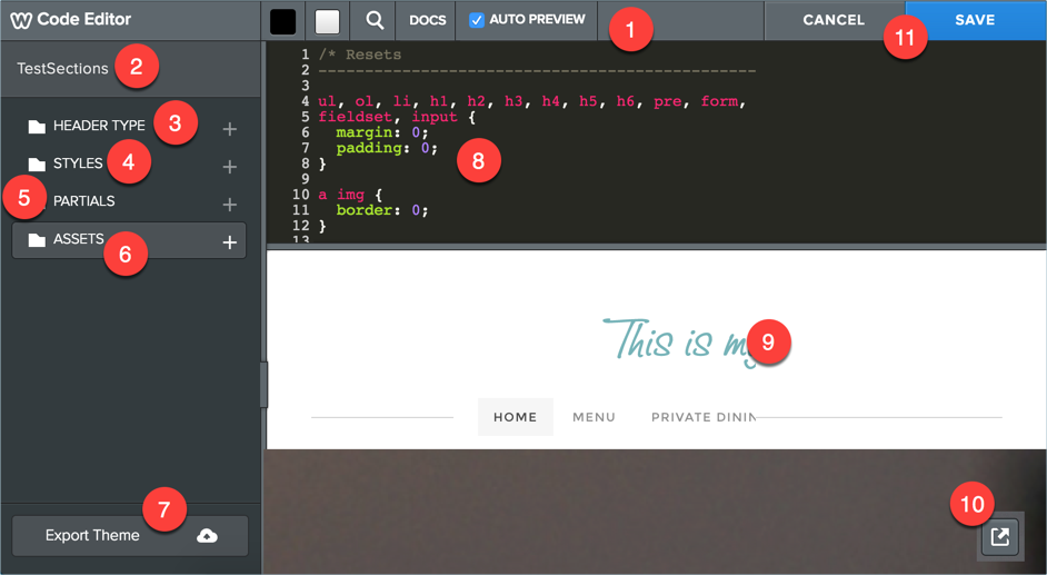 Weebly 代码编辑器