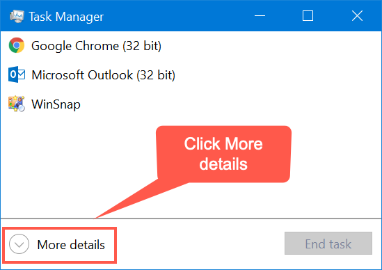 Windows 10 任务管理器
