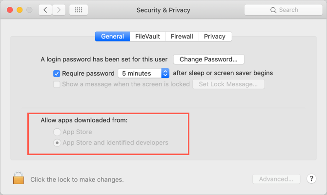 在 Mac 中允许来自第三方的应用程序