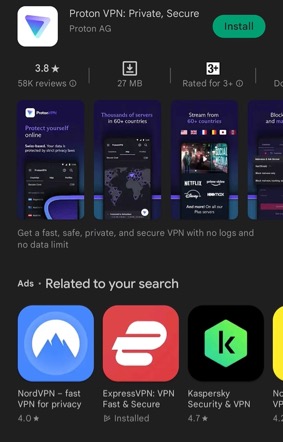 适用于 Android 的质子 VPN