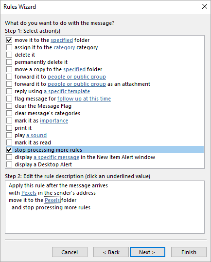 停止处理更多规则条件