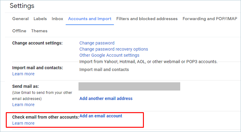 添加电子邮件帐户