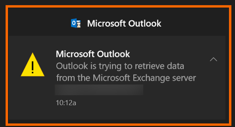 Microsoft Outlook Exchange 服务器问题