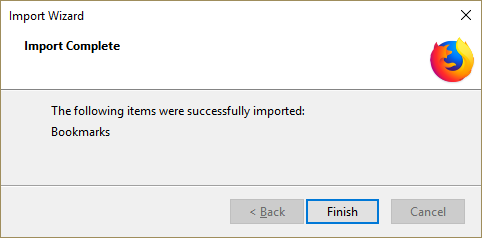 在 Firefox 中完成导入