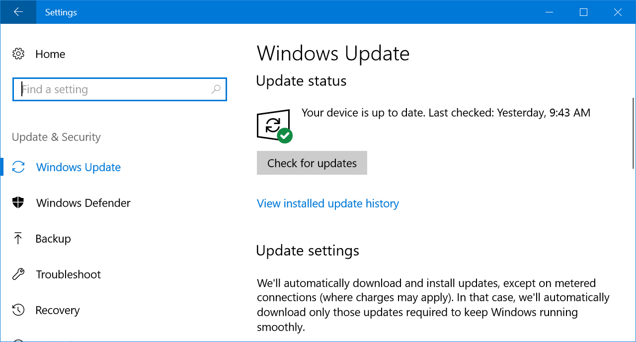 更新 Windows 10