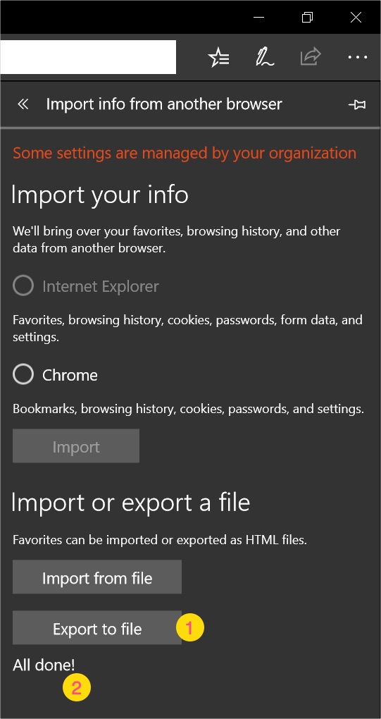 收藏夹成功导出
