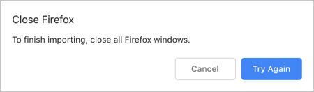提示关闭 Firefox