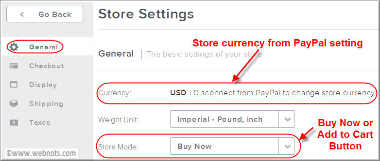 Weebly 商店货币和购物车按钮设置
