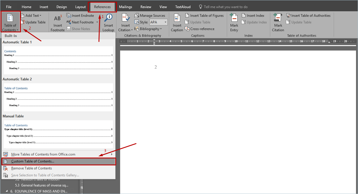 添加目录自定义样式