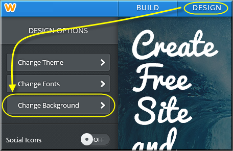 更改 Weebly 背景图像