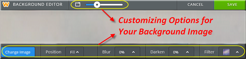 自定义 Weebly 背景图像