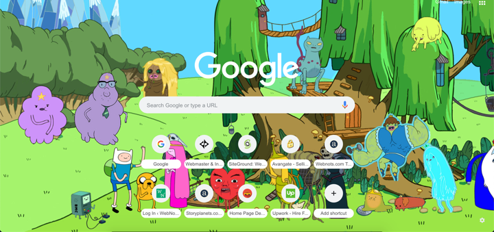 带有主题背景的 Chrome