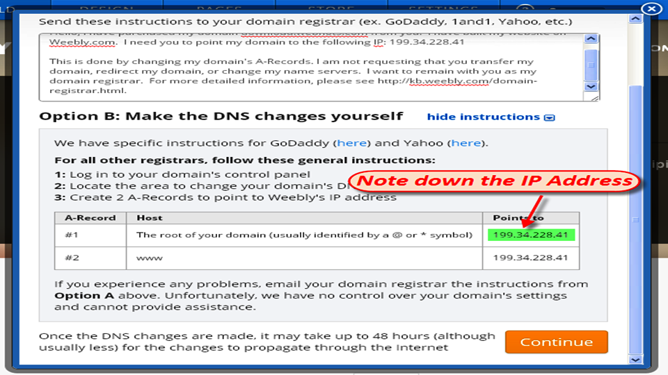 Weebly 服务器 IP 地址