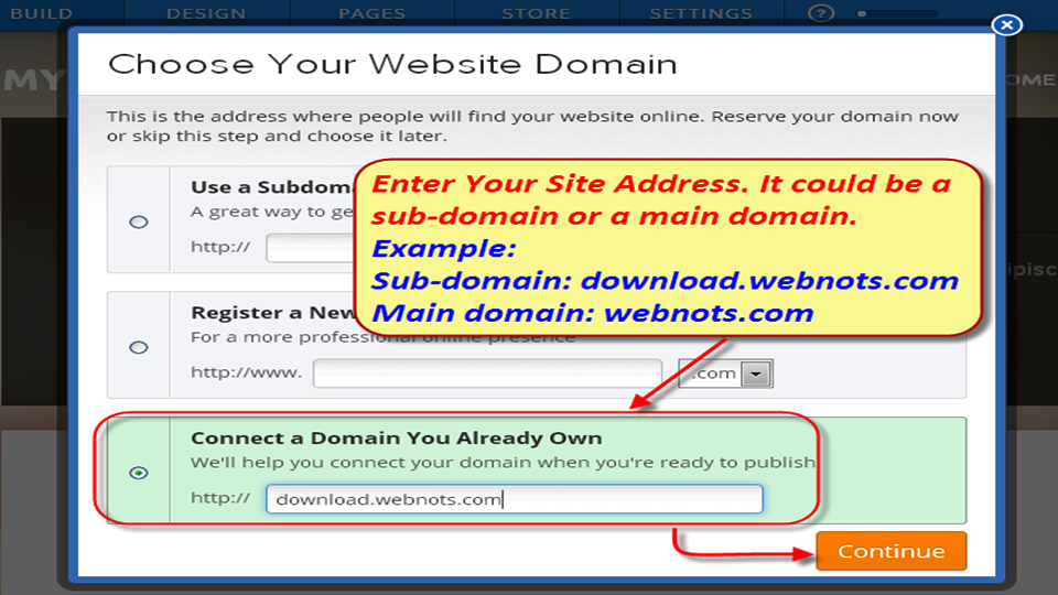 将 Weebly 站点连接到 GoDaddy 域