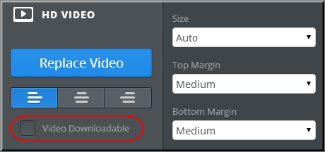 Weebly 视频播放器选项