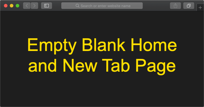 在 Safari 中清空新标签页