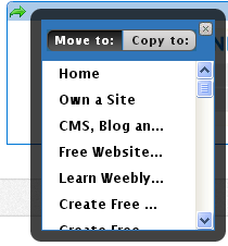 复制、删除和移动 Weebly 元素