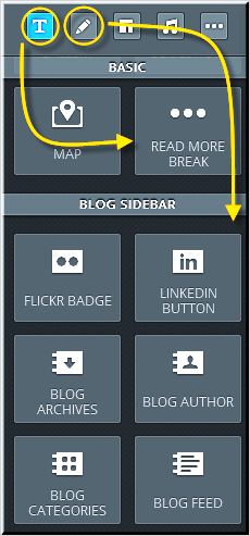 Weebly 博客侧边栏元素