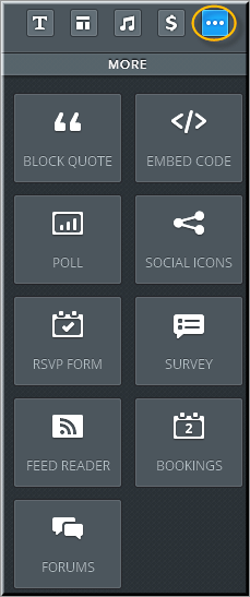 更多 Weebly 元素