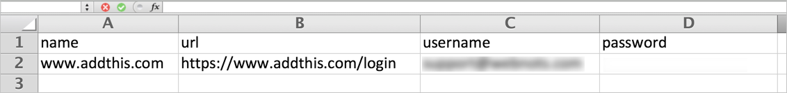 查看密码 CSV 文件
