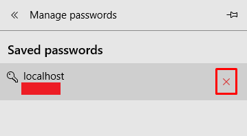 删除保存的密码
