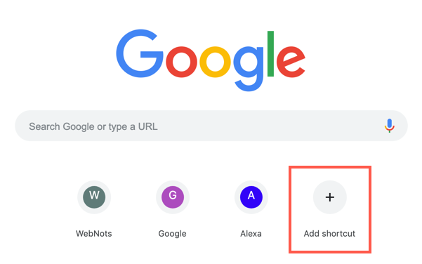 在 Chrome 新标签页中添加快捷方式