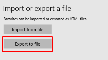 将收藏夹导出到文件