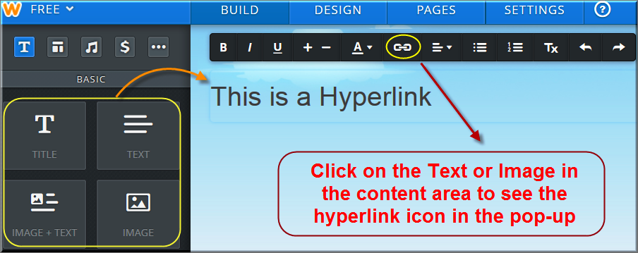 在 Weebly 中显示超链接图标