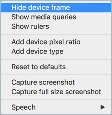 隐藏或显示设备框架