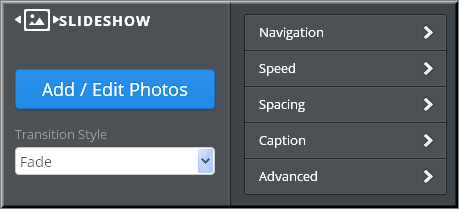 Weebly 幻灯片自定义选项