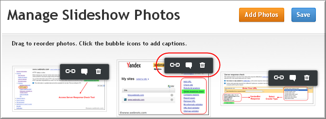 在 Weebly 幻灯片中添加标题和链接