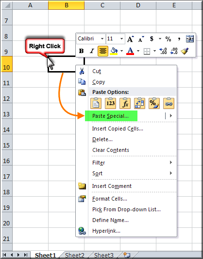 在Excel 選擇性貼上
