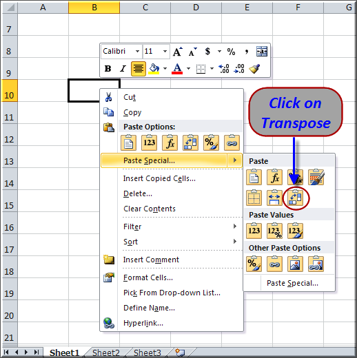 所有貼上特殊選項