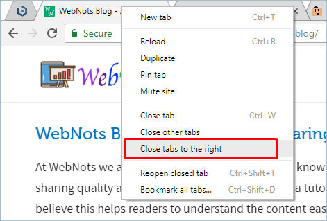 关闭右侧的选项卡