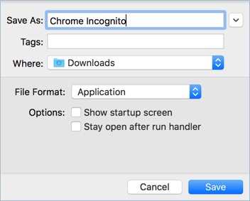 另存为应用程序