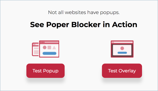 带有扩展的弹出块测试