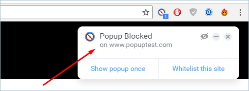 Poper Blocker 扩展中的弹出窗口被阻止