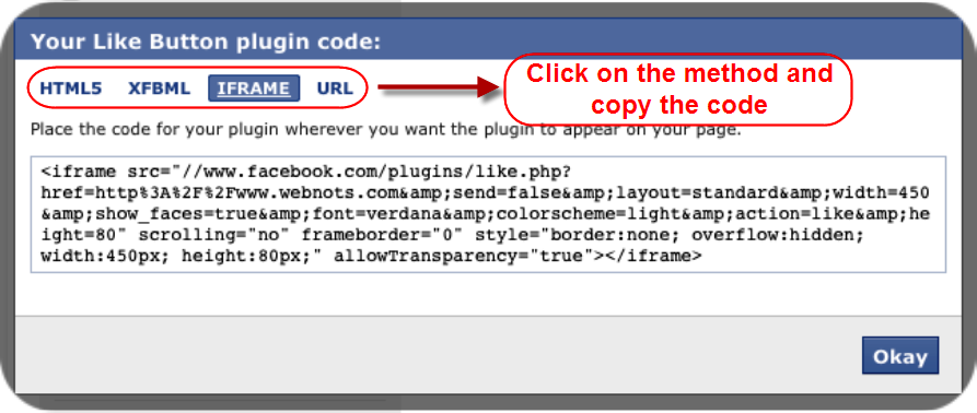 获取 Facebook Like 按钮代码