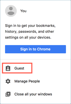 Chrome 中的访客模式