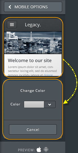 Weebly 移动主题选择