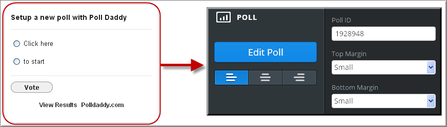 Weebly - Polldaddy 民意调查