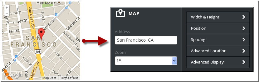 Weebly - 谷歌地图