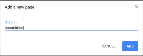 在 Chrome 中添加空白页作为启动 URL