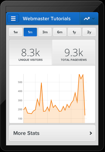 来自移动应用程序的网站统计信息